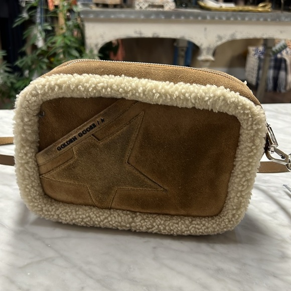 Golden Goose Star Suede and Sherling Crossbody Handbag - Picture 5 of 16